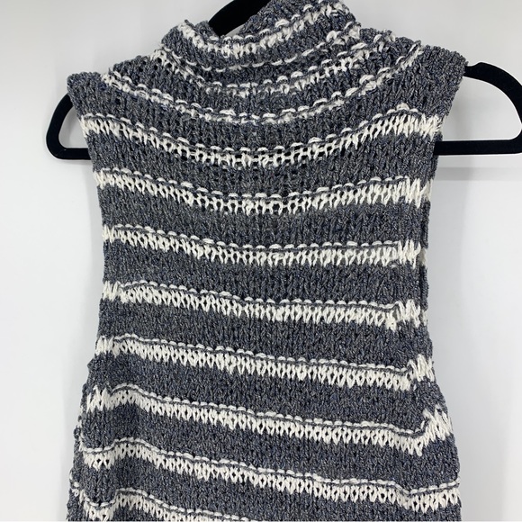 Free People Womens Small Folksong Midnight Striped Fringe Tunic OB475300 - Picture 11 of 12